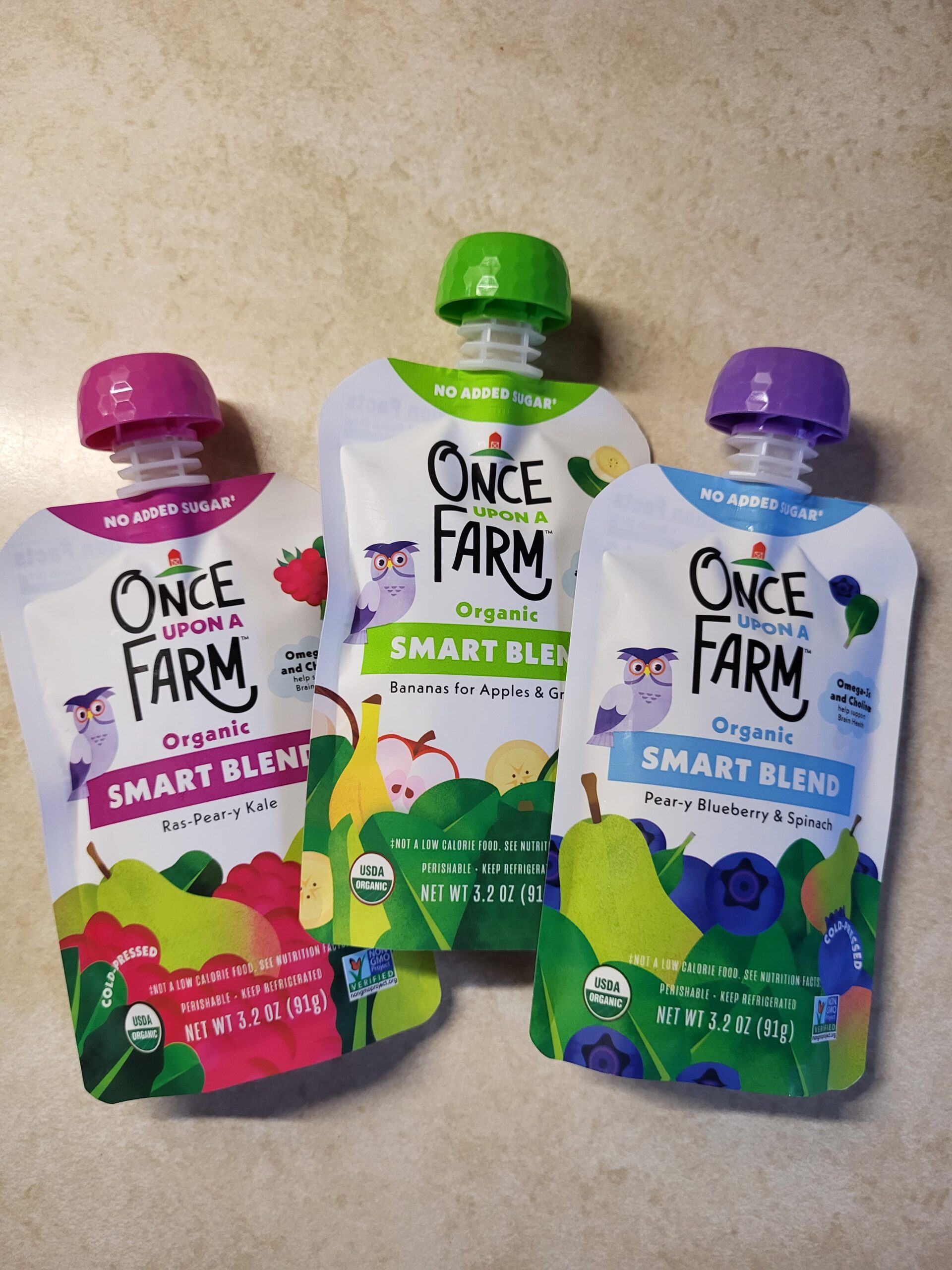 Once Upon a Farm pouches are one of our toddler's favorite things to eat.